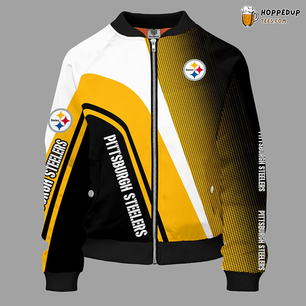 Pittsburgh Steelers NFL Yellow Unisex Bomber Jacket Distinct Theme