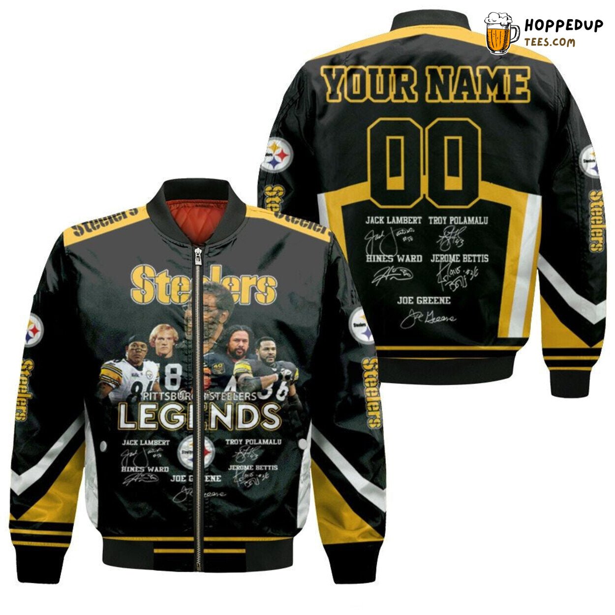 Pittsburgh Steelers Signature Legends Super Bowl 3D Bomber Jacket Edition