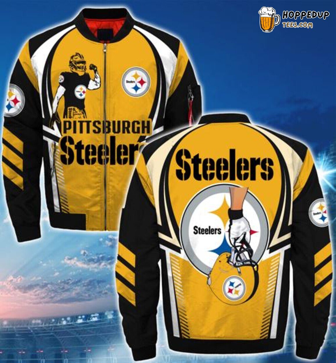 Pittsburgh Steelers Style Winter Coat Bomber Jacket Fans Exclusive Choice
