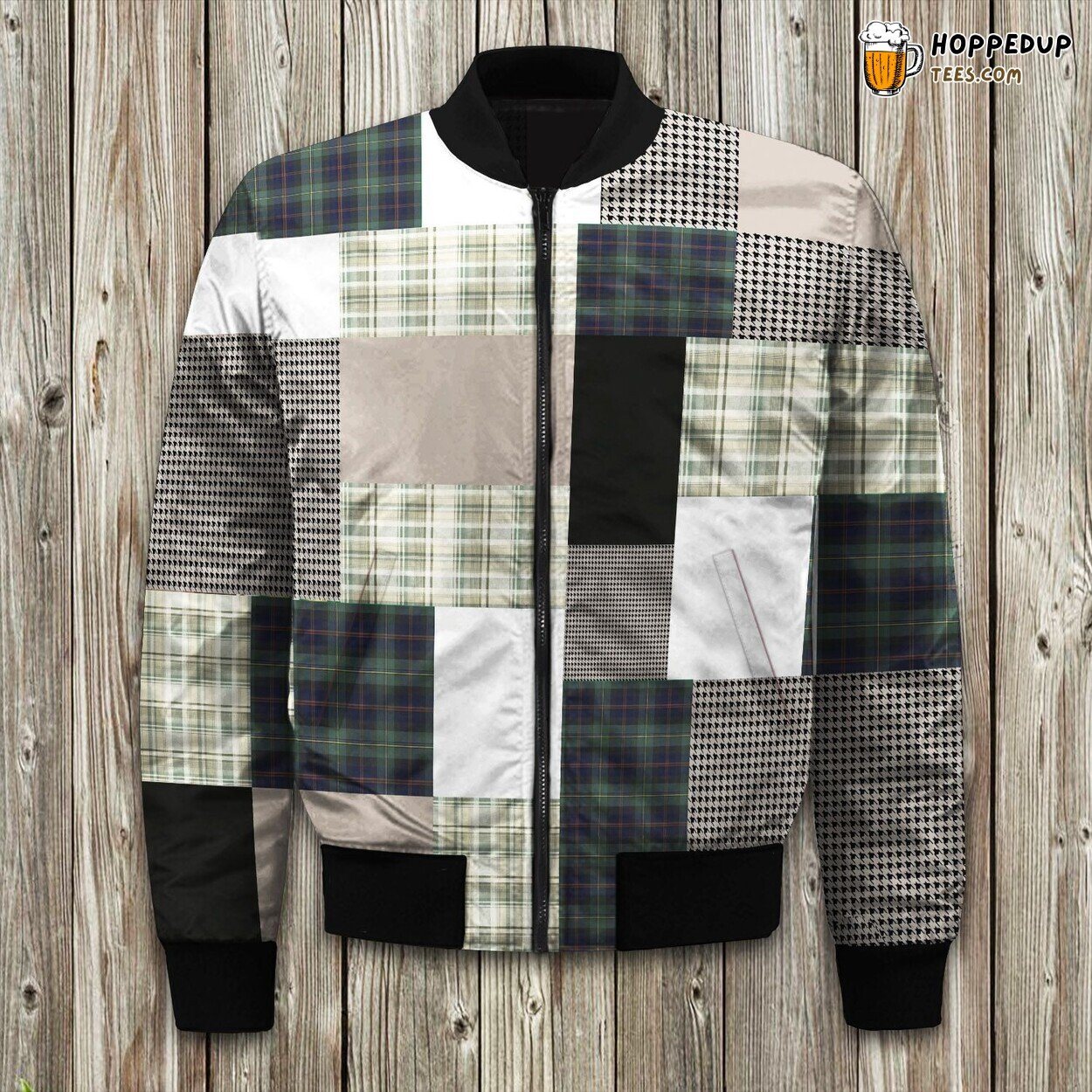 Plaid Winter Hills Distinctive Bomber Jacket Design Warmth Elite