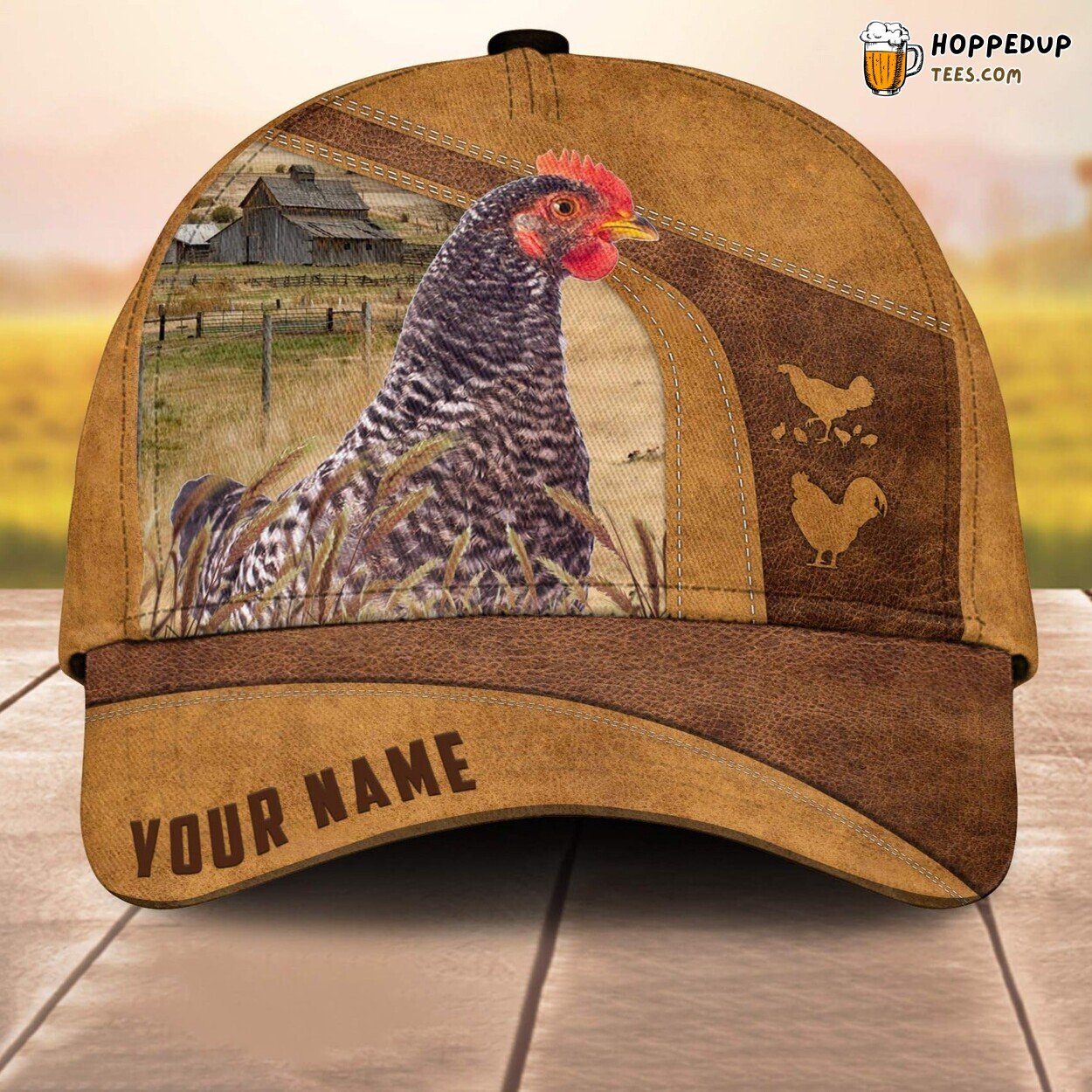Plymouth Rocks Chicken Custom 3D Baseball Cap Farm Lovers Animal Print