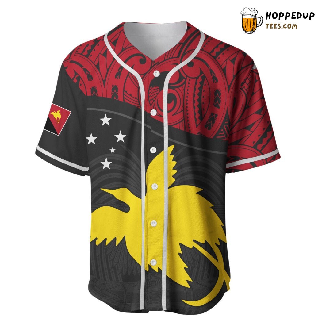 PNG Flag Raggiana Bird Paradise 3D Printed Baseball Tee Jersey