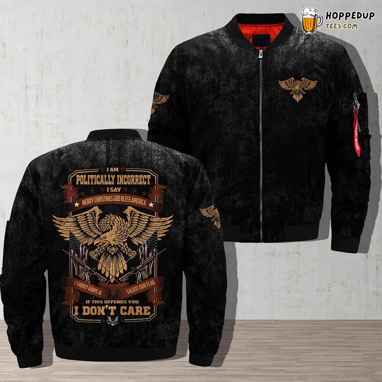 Politically Incorrect Merry Christmas Bomber Jacket God Bless America Politically Incorrect Merry Christmas Bomber Jacket God Bless America