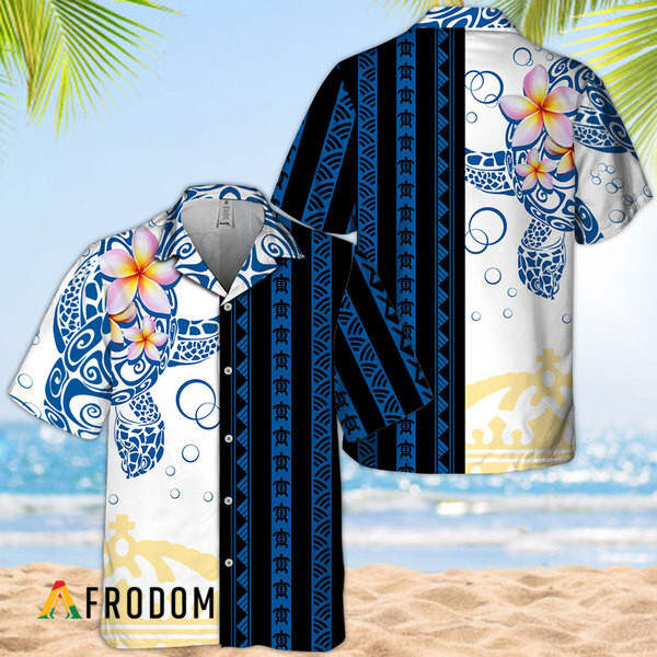 Polynesian Blend Ocean Turtle Corona Extra Hawaiian Shirt HU