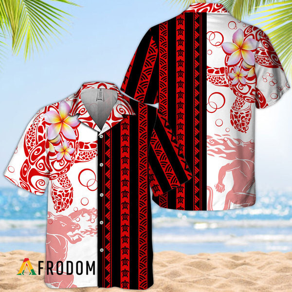 Polynesian Blend Ocean Turtle Fireball Whisky Hawaiian Shirt HU