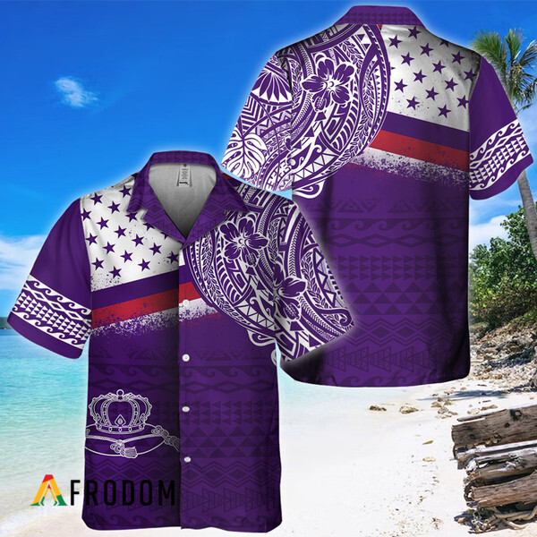 Polynesian Purple Crown Royal Hawaiian Shirt HU