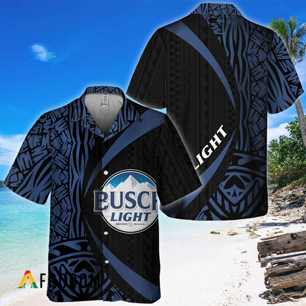 Polynesian Samoan Busch Light Hawaiian Shirt HU