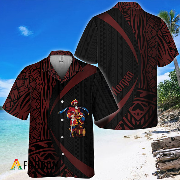Polynesian Samoan Captain Morgan Hawaiian Shirt HU