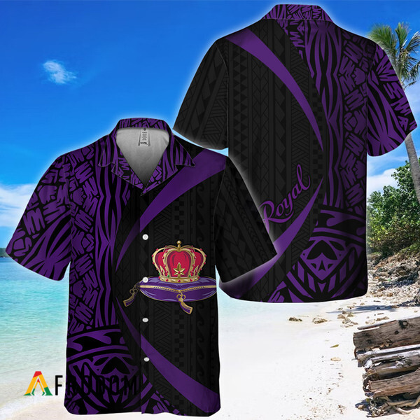 Polynesian Samoan Crown Royal Hawaiian Shirt HU