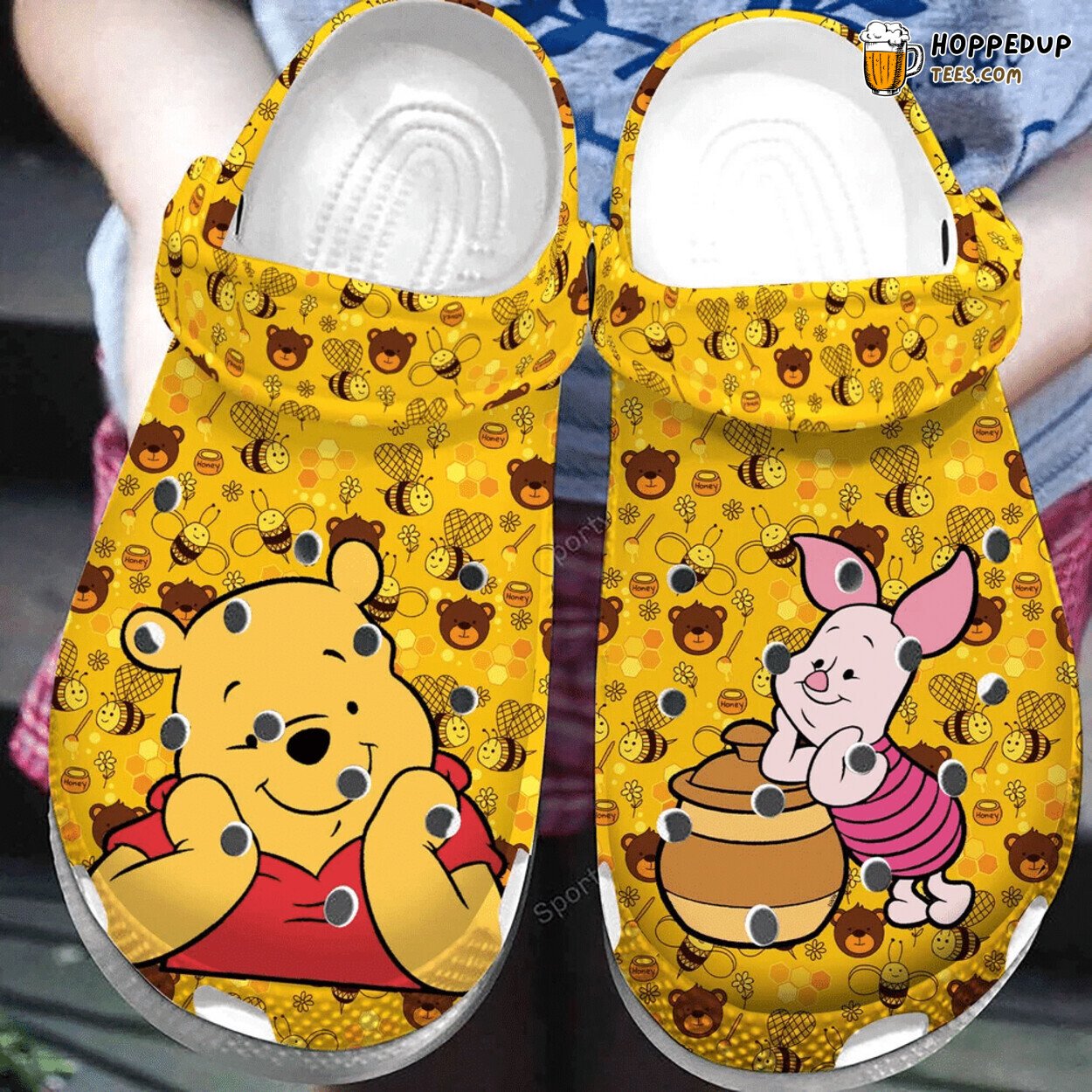 Pooh Piglet Couple Themed Comfortable Stylish Clog Shoes Design