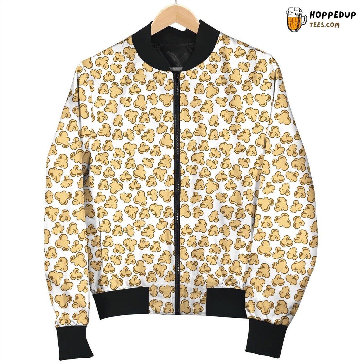 Popcorn Cute Pattern Bomber Jacket