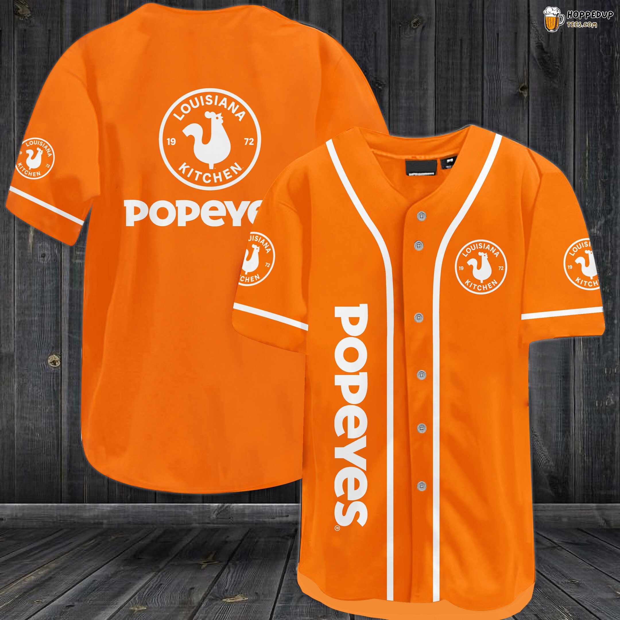 Popeyes Baseball Jersey Orange Unisex Jersey Shirt