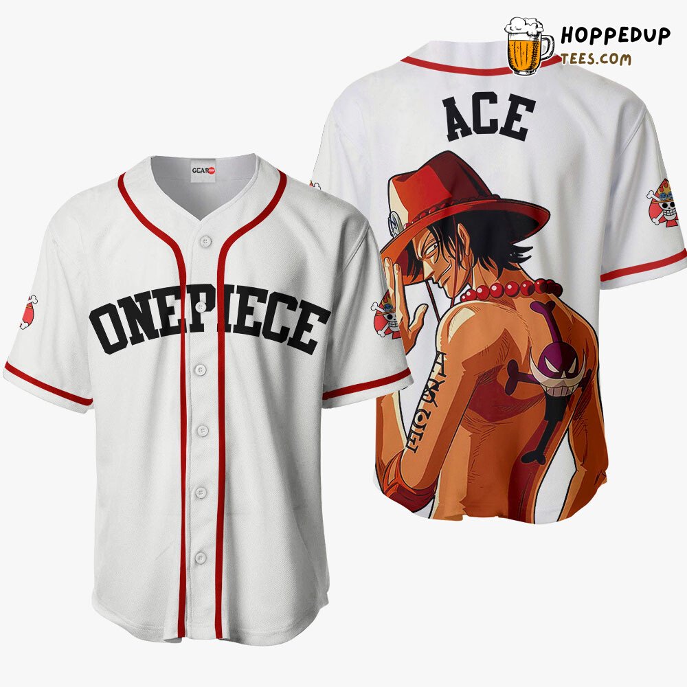 Portgas D Ace Unique Baseball Jersey Collection Distinctive Design Edition Style Portgas D Ace Unique Baseball Jersey Collection Distinctive Design Edition Style