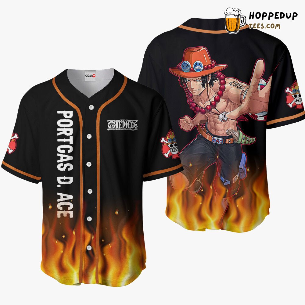 Portgas D Ace Unique OP Design Baseball Jersey Distinctive Collection