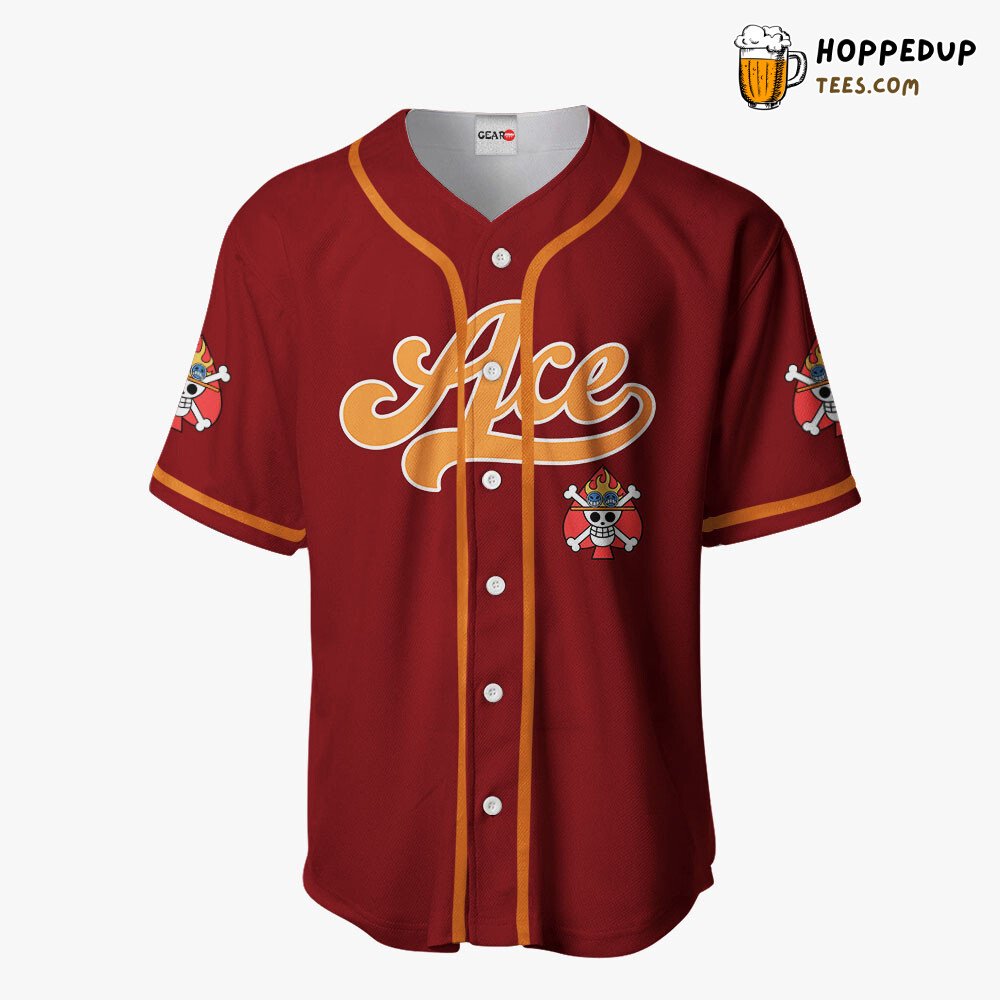 Portgas D. Ace Emblem Unique Baseball Jersey Collection Distinctive Design
