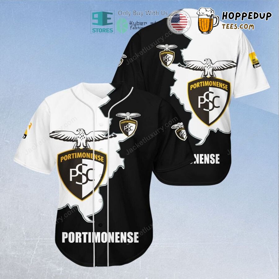 Portimonense SC Black White Baseball Jersey Unisex Shirt