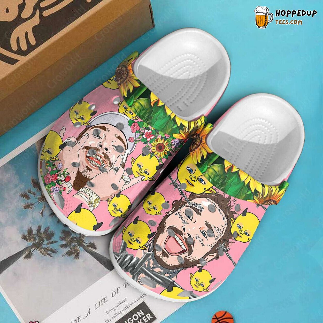 Post Malone Themed Unique Stylish Comfortable Musical Clogs Shoes