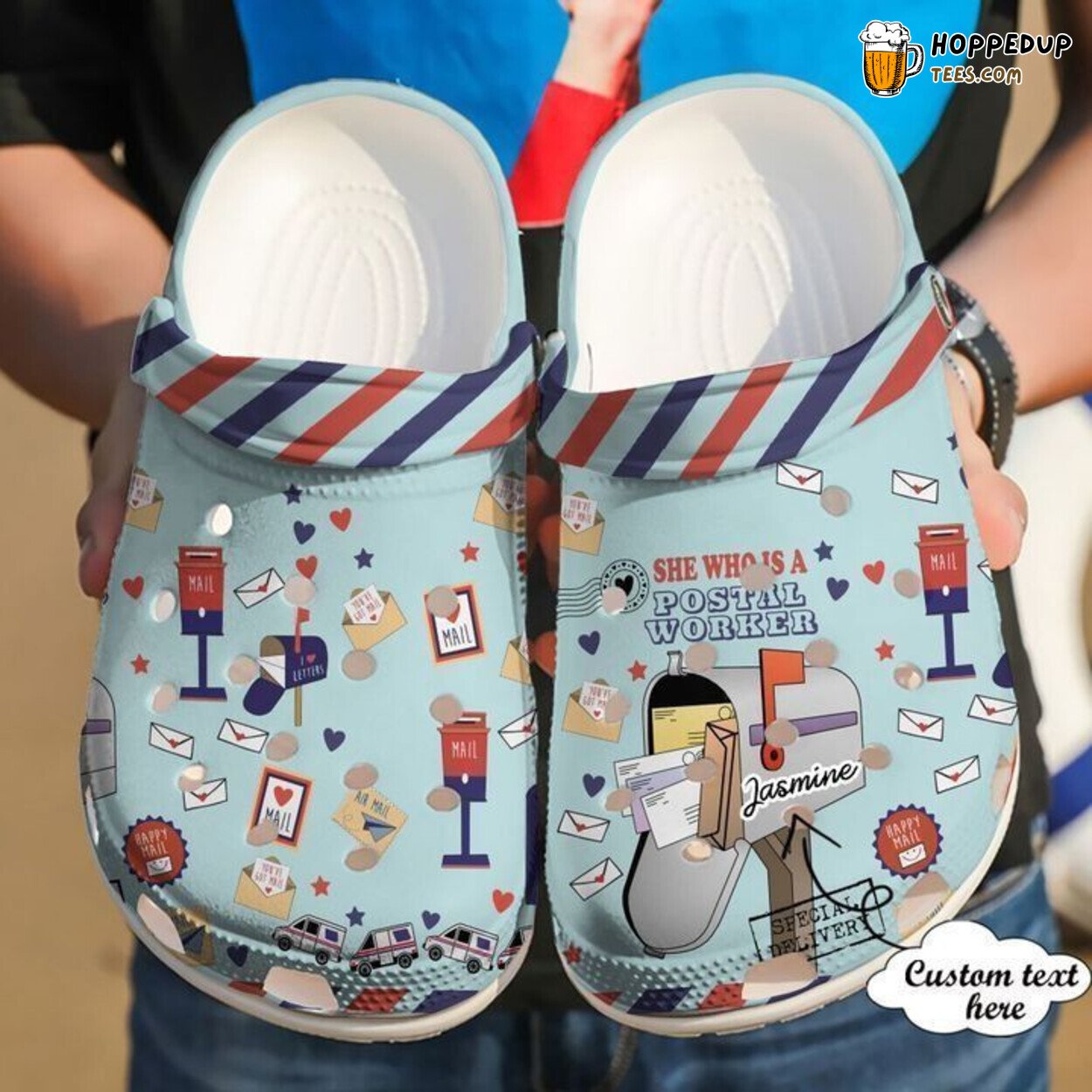 Postal Worker Personalized Classic Comfortable Unique Clogs Shoes