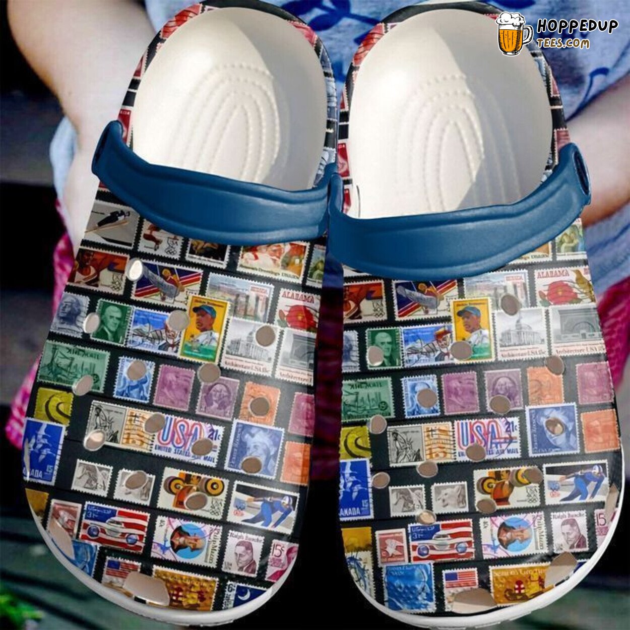 Postal Worker US Postage Stamps Themed Comfortable Unique Clogs