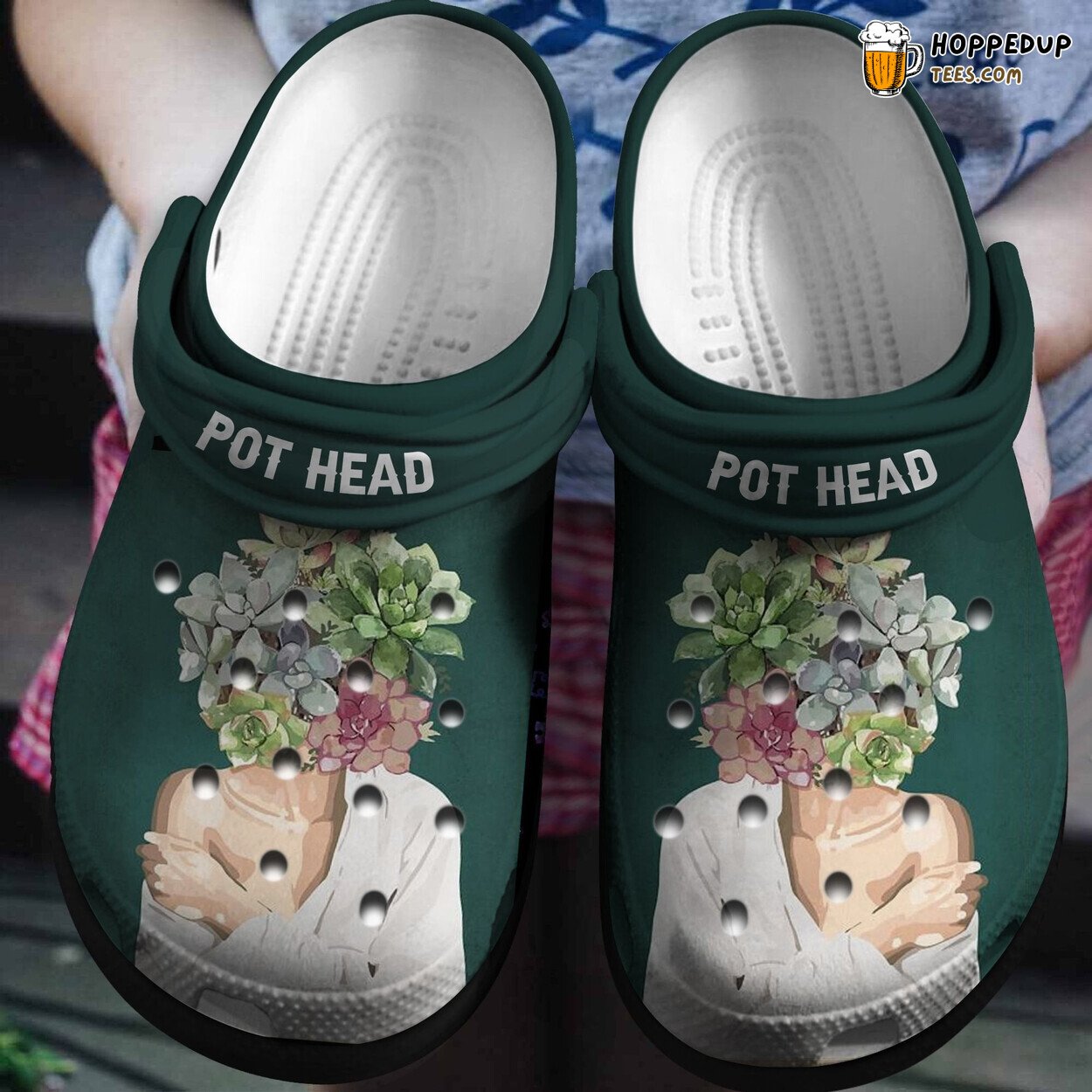 Pot Head Succulent Plant Themed Birthday Gift Comfortable Clogs