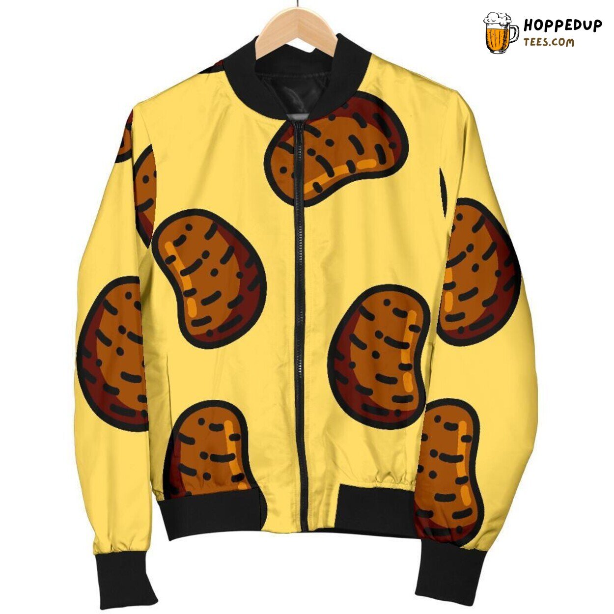 Potato Vegetable Graphic Men’s Bomber Jacket Unique Pattern Design Tribute Potato Vegetable Graphic Men’s Bomber Jacket Unique Pattern Design Tribute