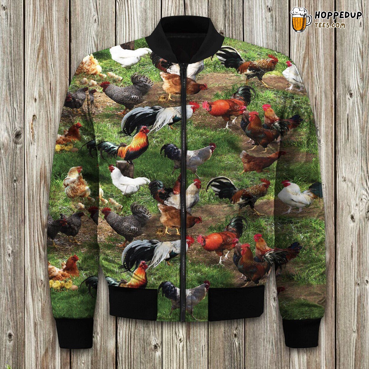 Poultry Farming Farm Chickens Bomber Jacket