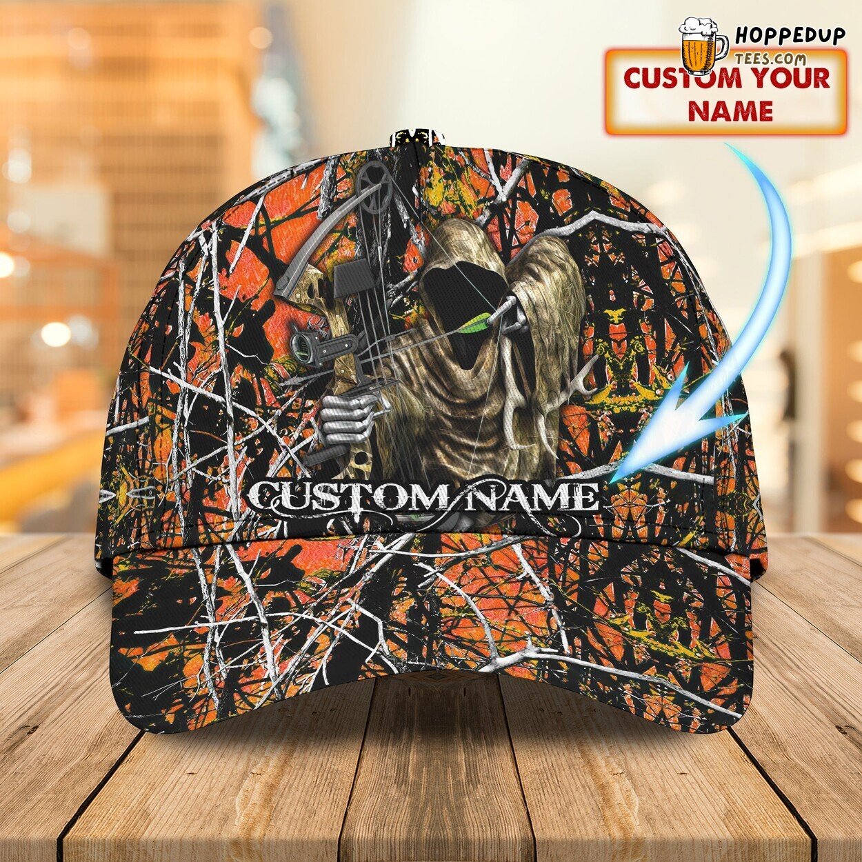 Pow Hunting 3D Classic Cap Personalized Name Elegant Unique Premium Design