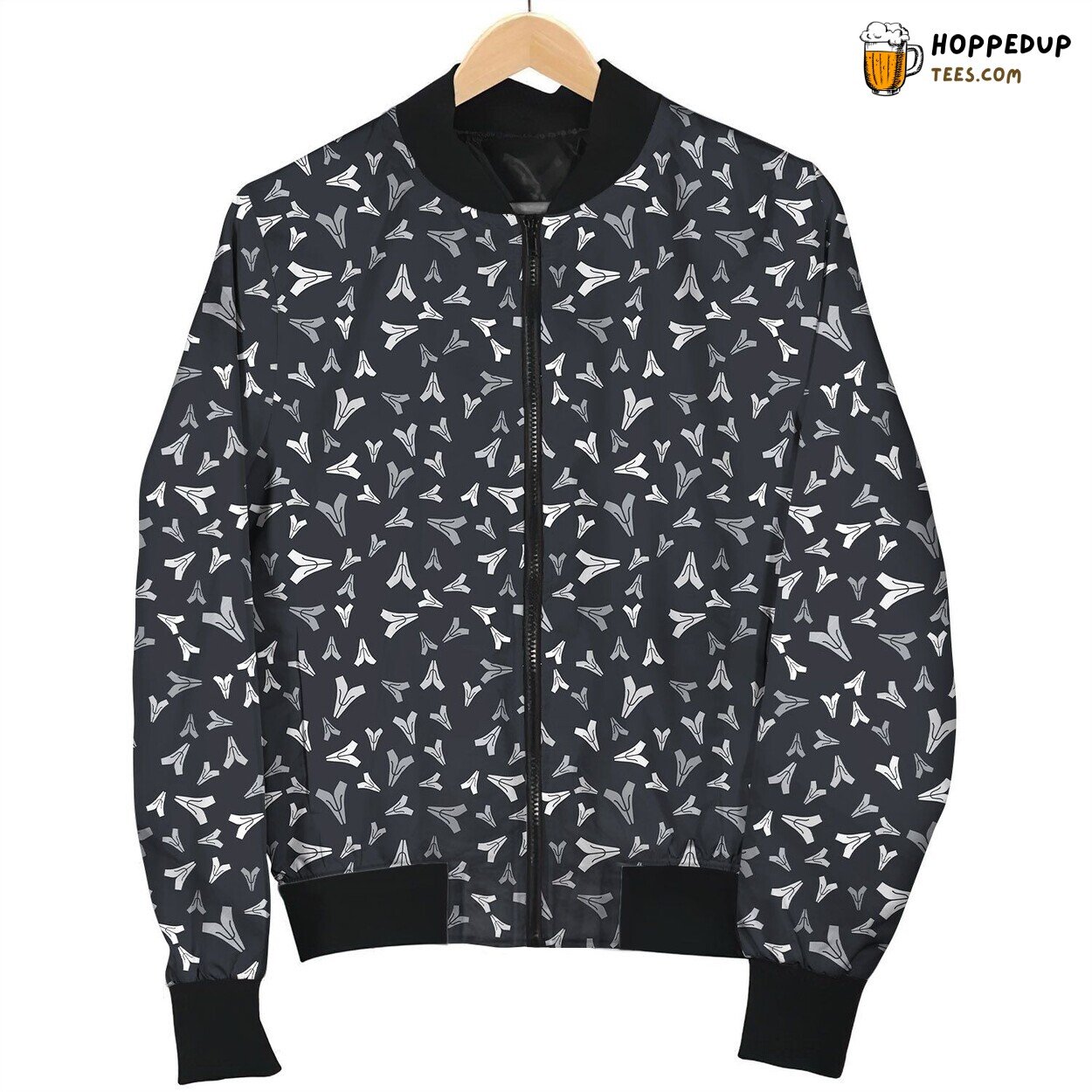 Prayer Black Pattern Bomber Jacket