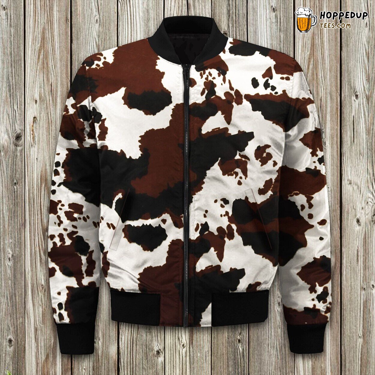 Premium Cowhide Texture Winter Bomber Jacket Superior Padded Comfort Design