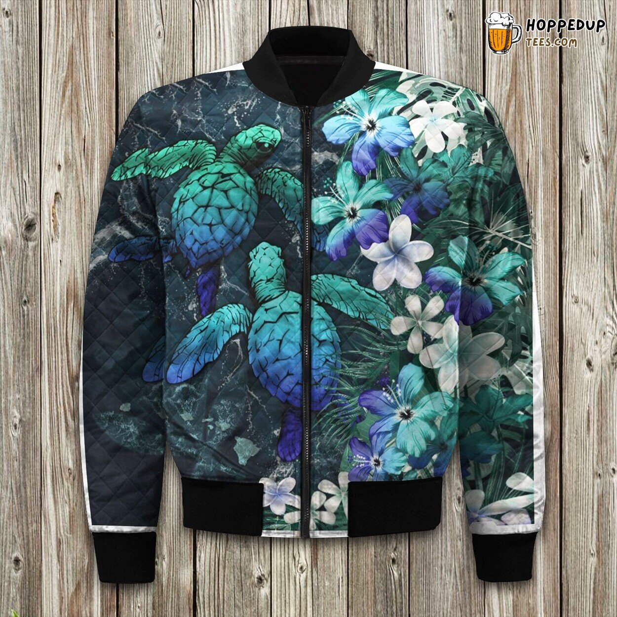 Premium Design Sea Turtle Winter Bomber Jacket Superior Comfort