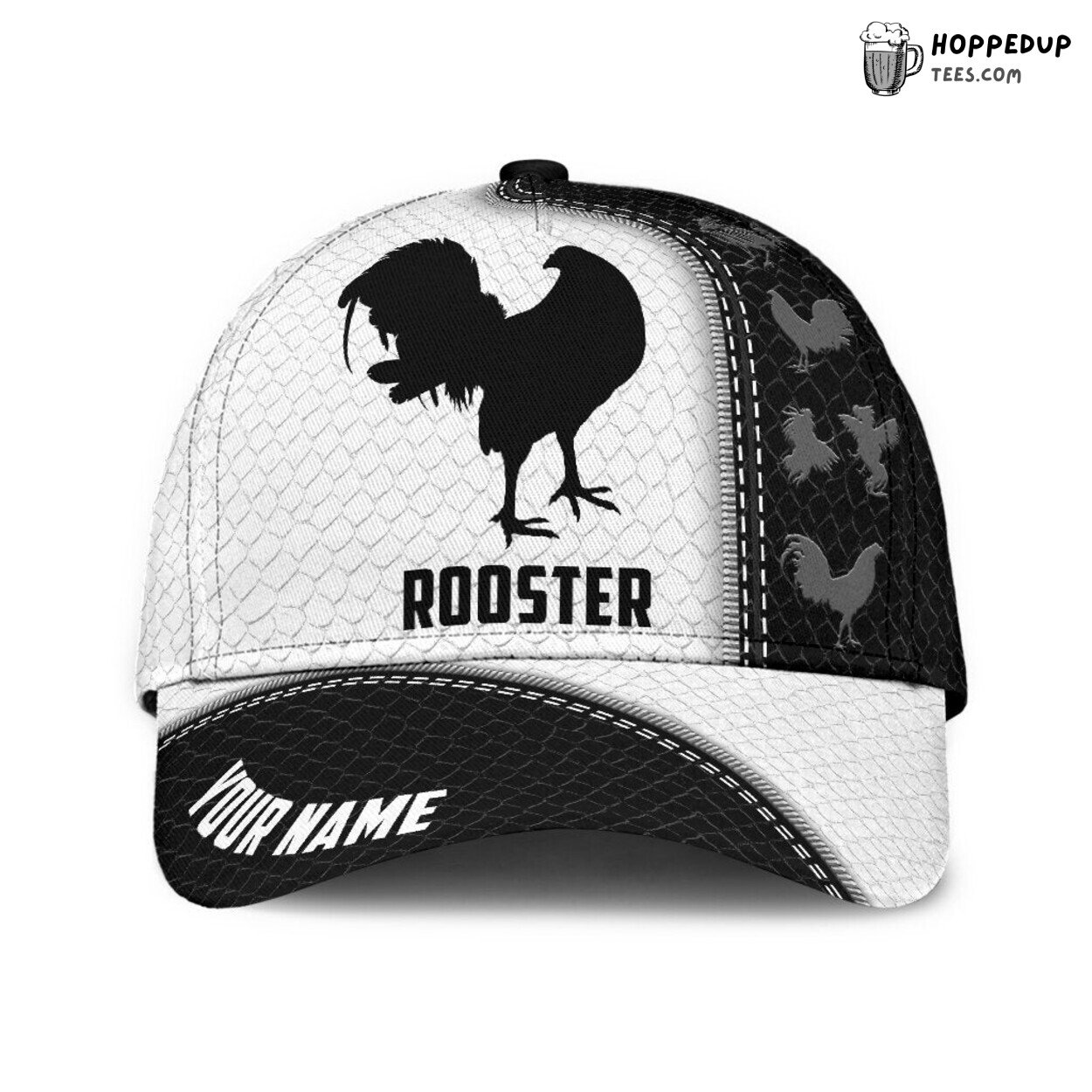Premium Rooster Print Baseball Cap Unique Chicken Lover Design Hat Premium Rooster Print Baseball Cap Unique Chicken Lover Design Hat