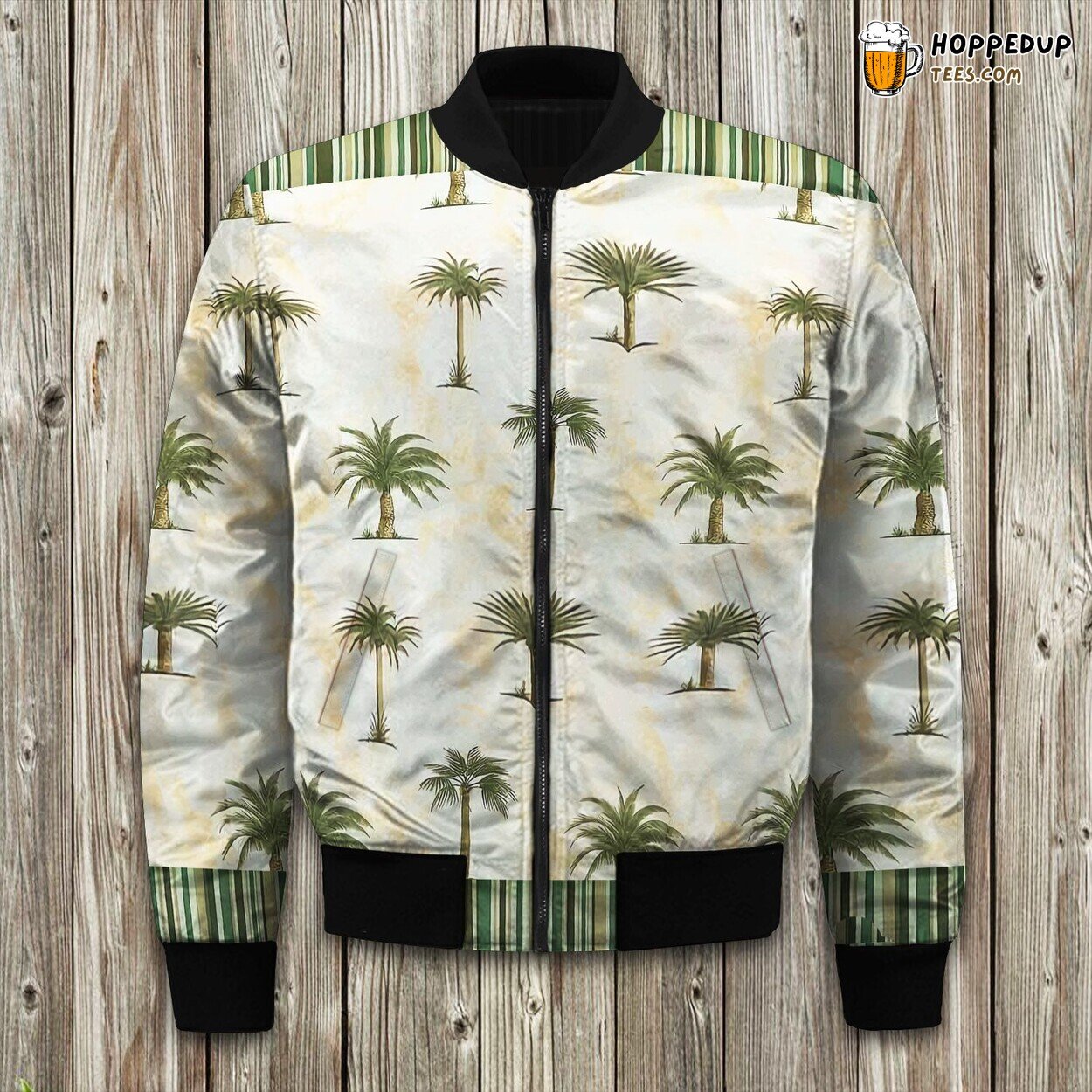 Premium Winter Bomber Jacket Classic Palm Tree Inspired Design