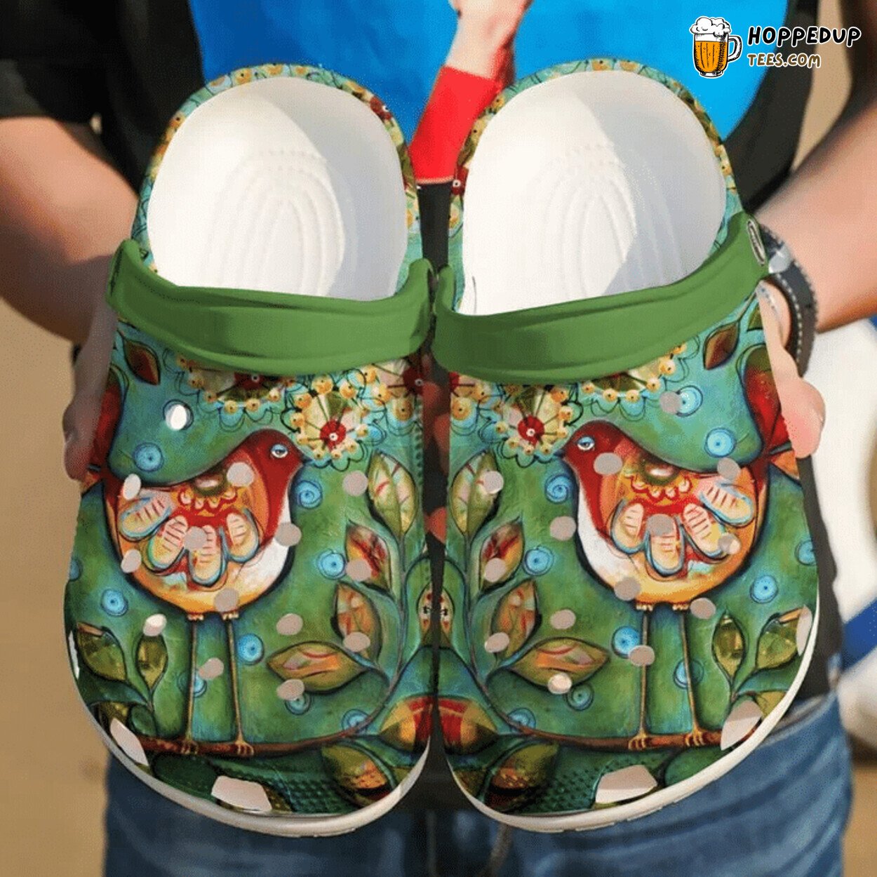 Pretty Little Bird Themed Classic Comfortable Unique Clogs Shoes