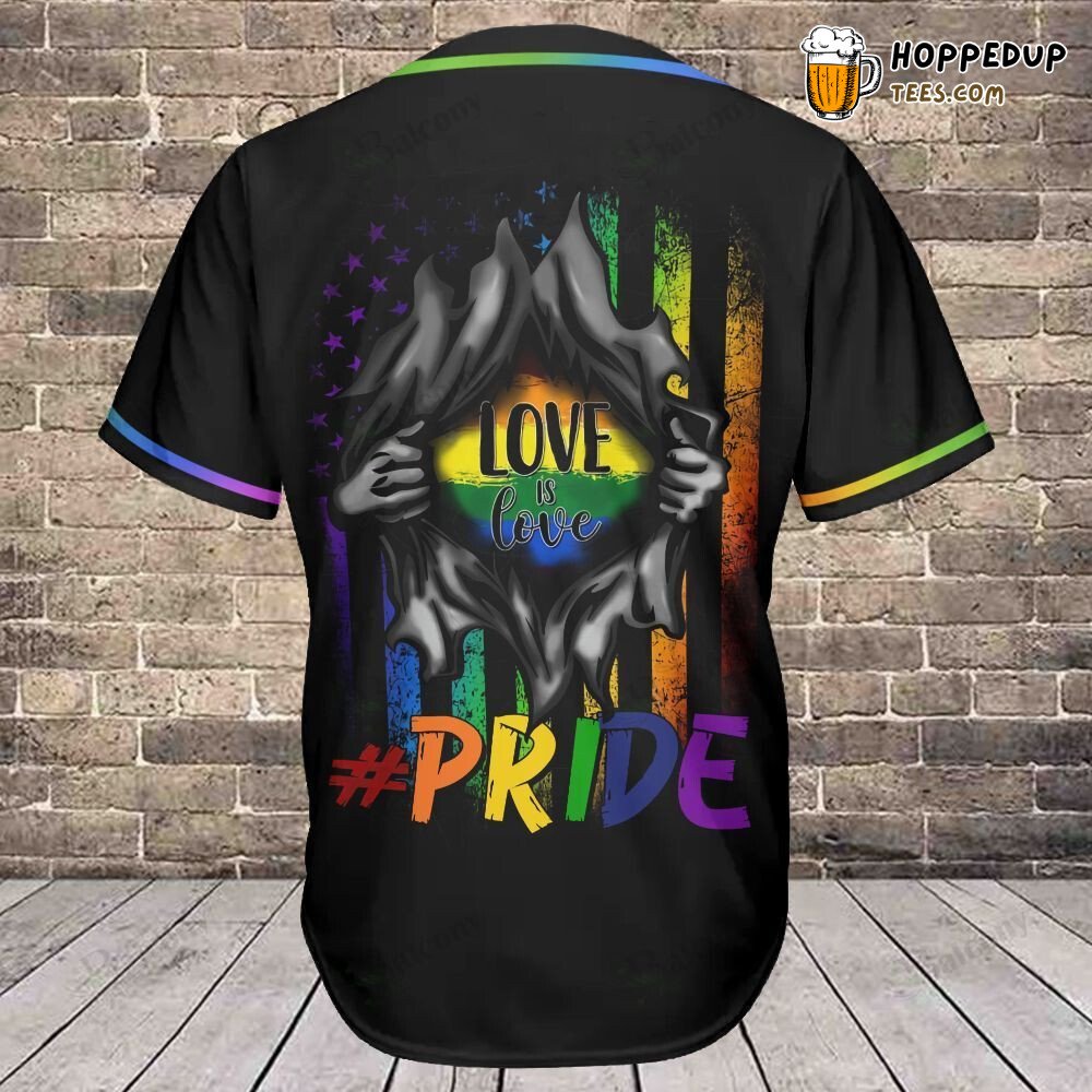 Pride and Equality Symbolic LGBT Love Embrace Baseball Jersey Harmony Gear