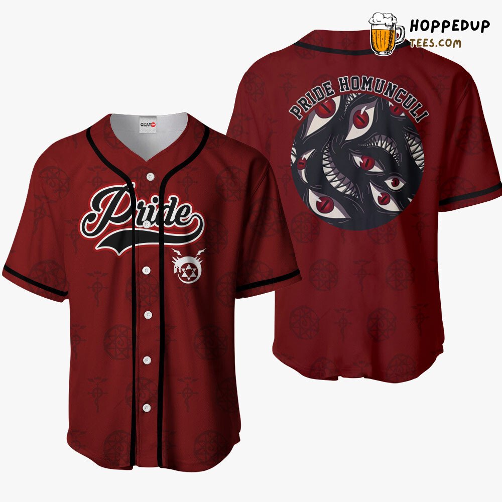 Pride Homunculi Theme Baseball Jersey Shirt Anime Signature Collection