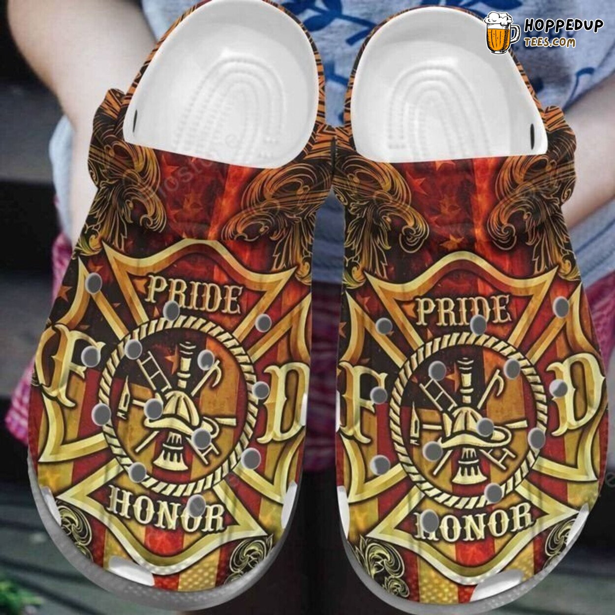 Pride Honor Fireman Themed Firefighter Comfortable Unique Clogs Gift