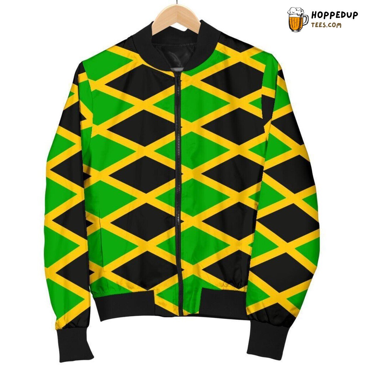 Pride of Jamaican Flag Men’s Bomber Jacket Unique Distinct Pattern Showcase