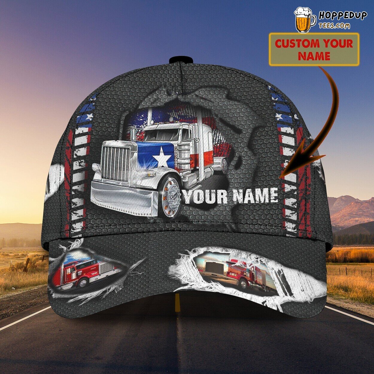 Professional Truck Driver 3D Classic Cap Personalized Name Unique Look