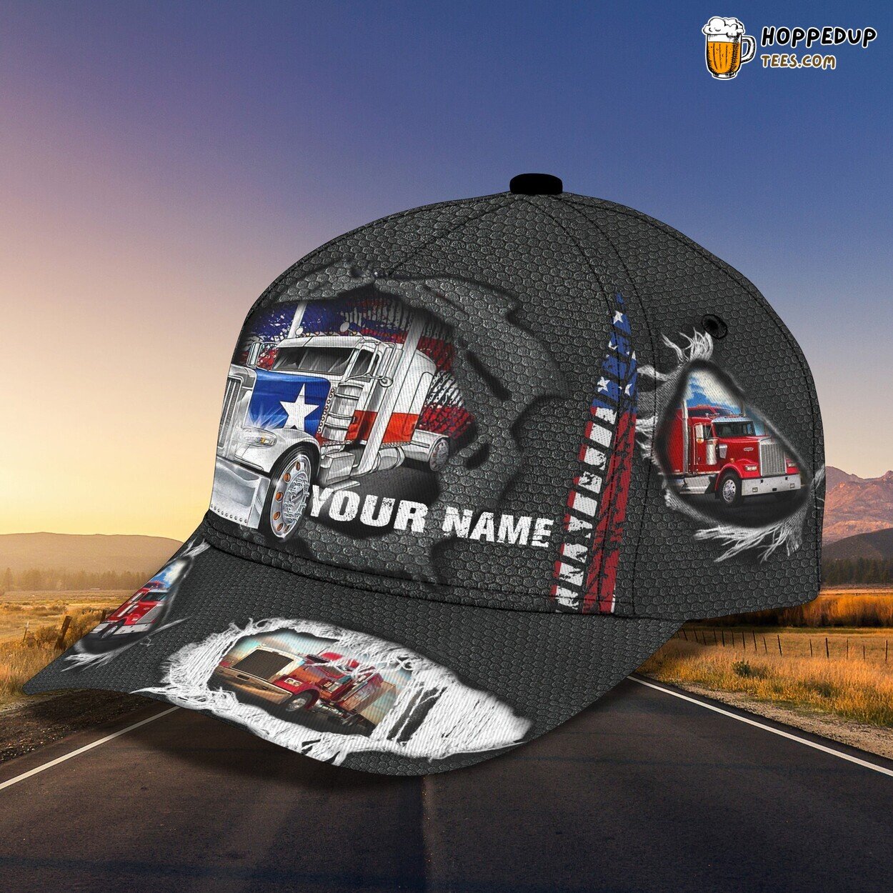 Professional Truck Driver 3D Classic Cap Personalized Name Unique Look
