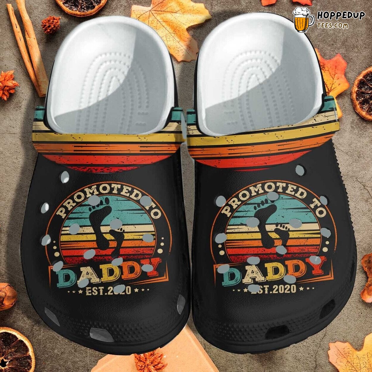 Promoted Daddy 2022 First Father Day Outdoor Husband Gift Clogs