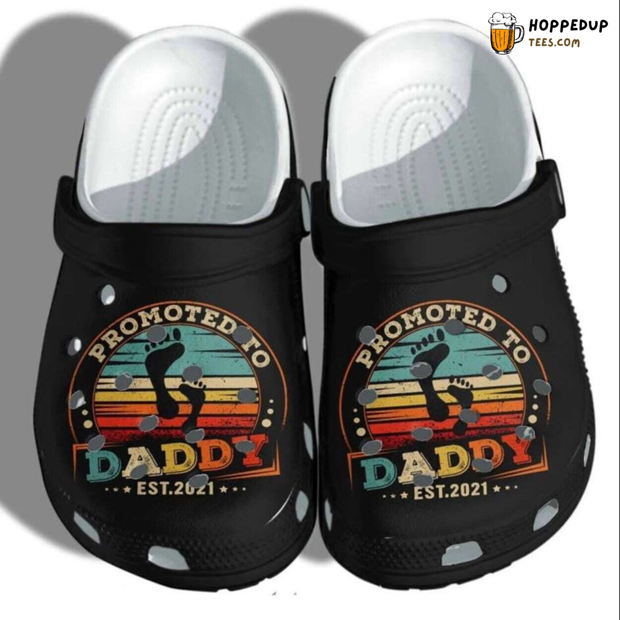 Promoted To Daddy Personalized Comfortable Unique Clogs Shoes