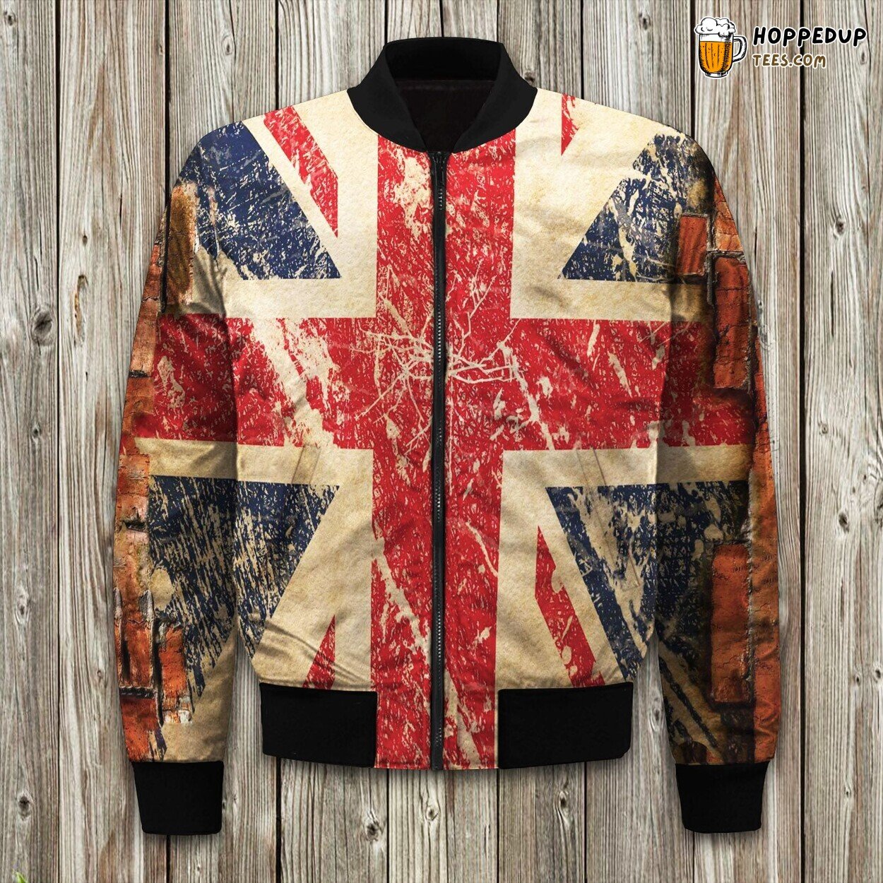 Proud British Flag Design Winter Bomber Jacket UK Pride Fashion Statement