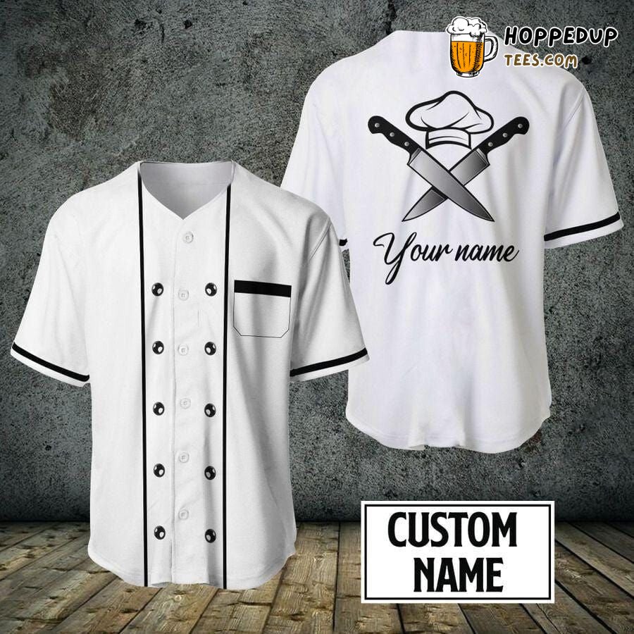 Proud Chef Baseball Jersey Personalized Unique Distinctive Culinary Design