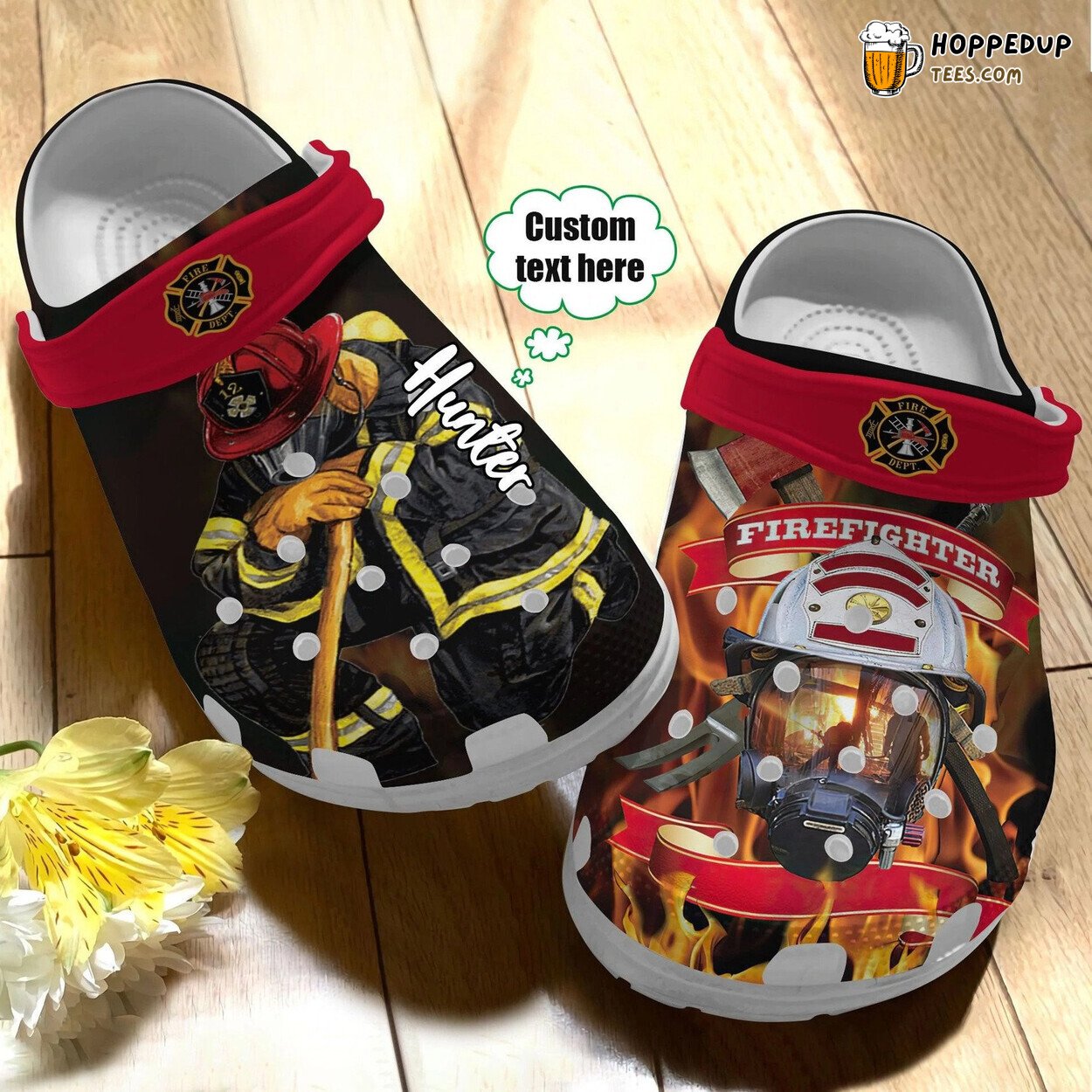 Proud Firefighter Custom Design Comfortable Clogs Professional Footwear