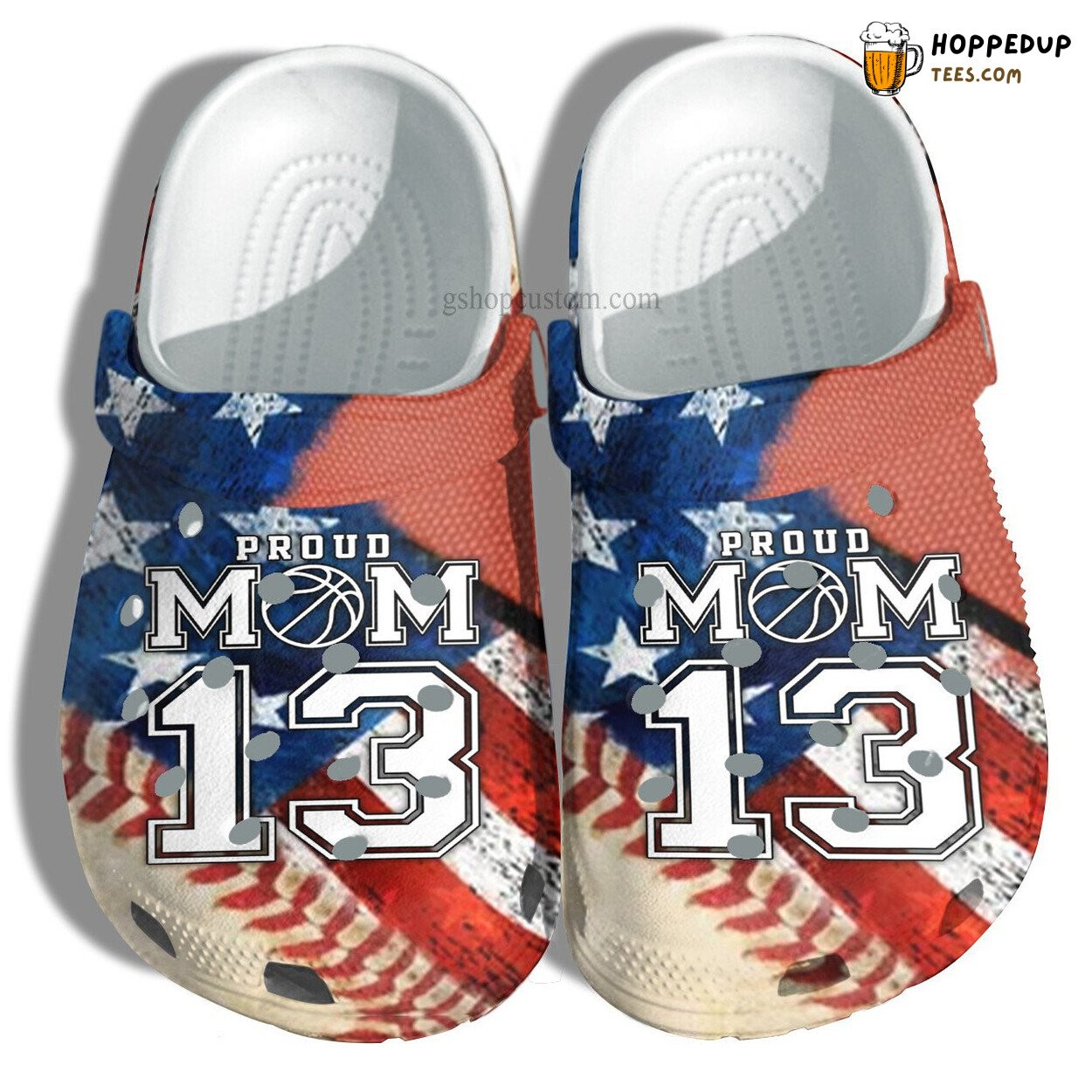 Proud Mom Basketball Player Croc Shoes Wife Birthday Supporter Gift