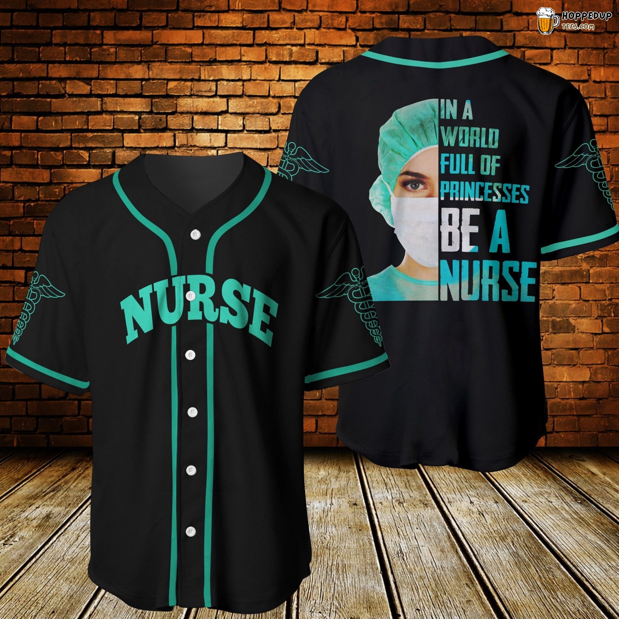 Proud Nurse Themed Baseball Jersey Distinctive Unique Design Look Edition