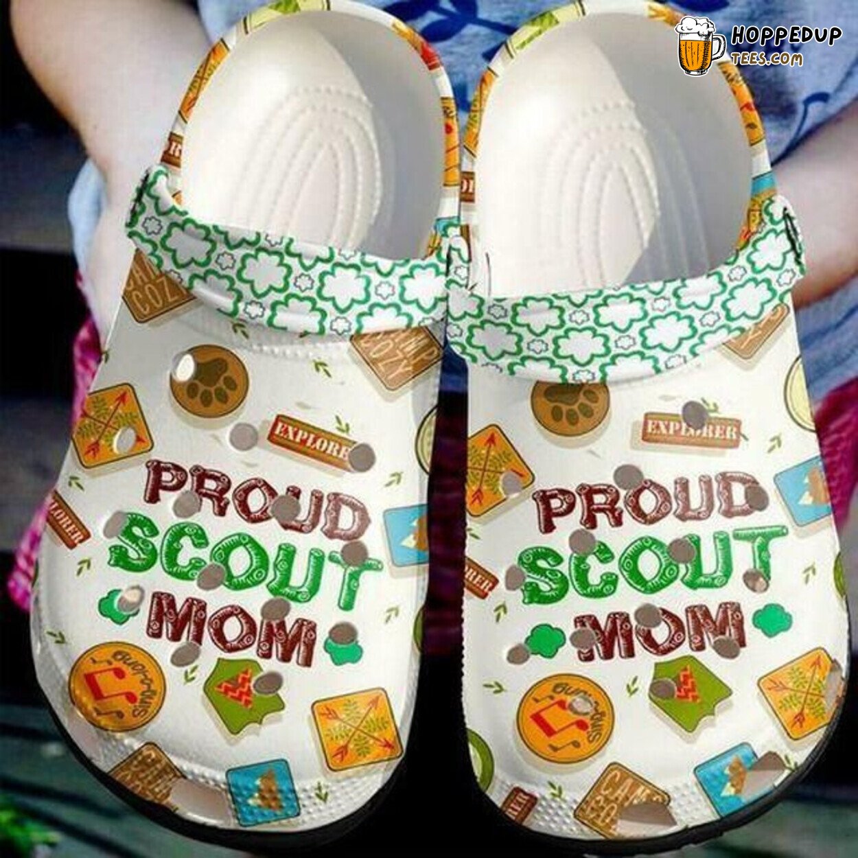 Proud Scout Mom Musics Custom Gift Rubber Clog Shoes Comfortable