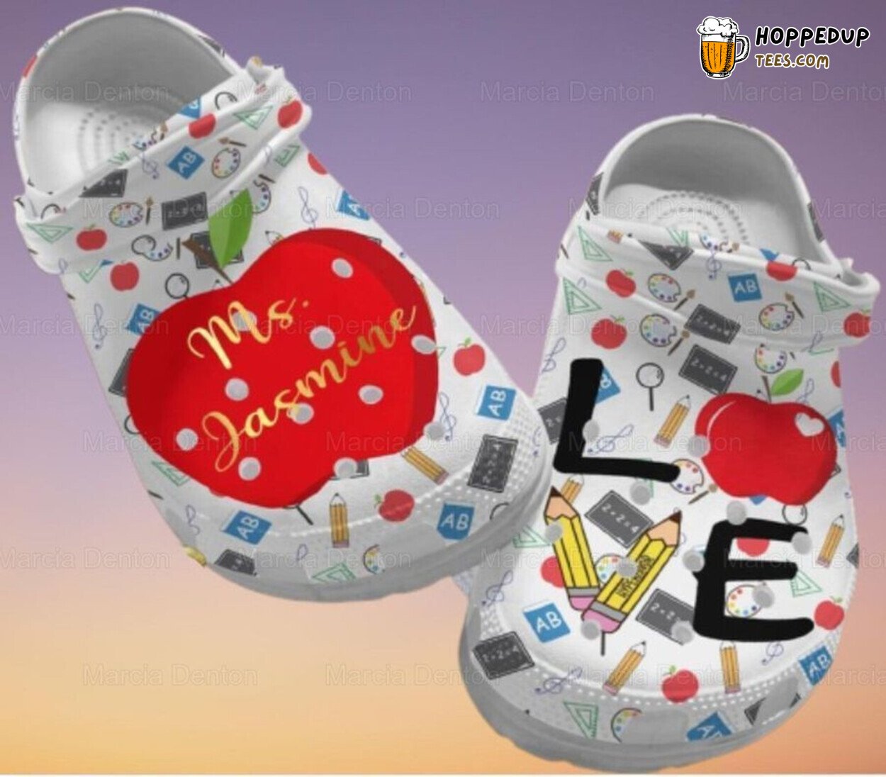 Proud To Be A Teacher Themed Comfortable Professional Clogs Design