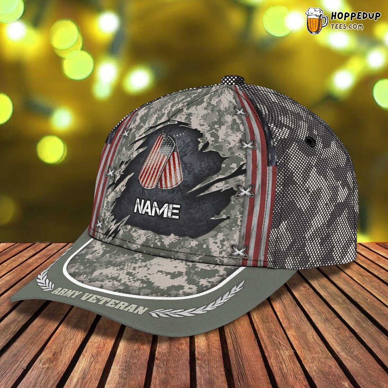 Proud US Army Veteran 3D Classic Cap Personalized Name Unique Look
