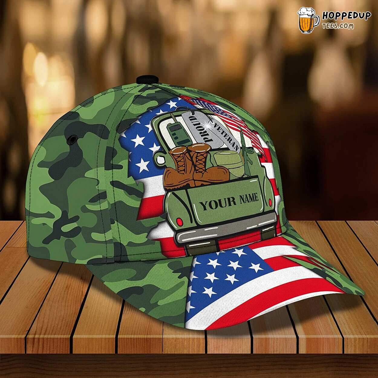 Proud Veteran Personalized 3D Cap Unisex Unique Gift Design